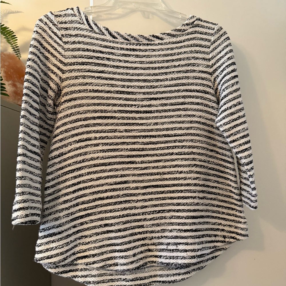 Striped Black and White Women's Top